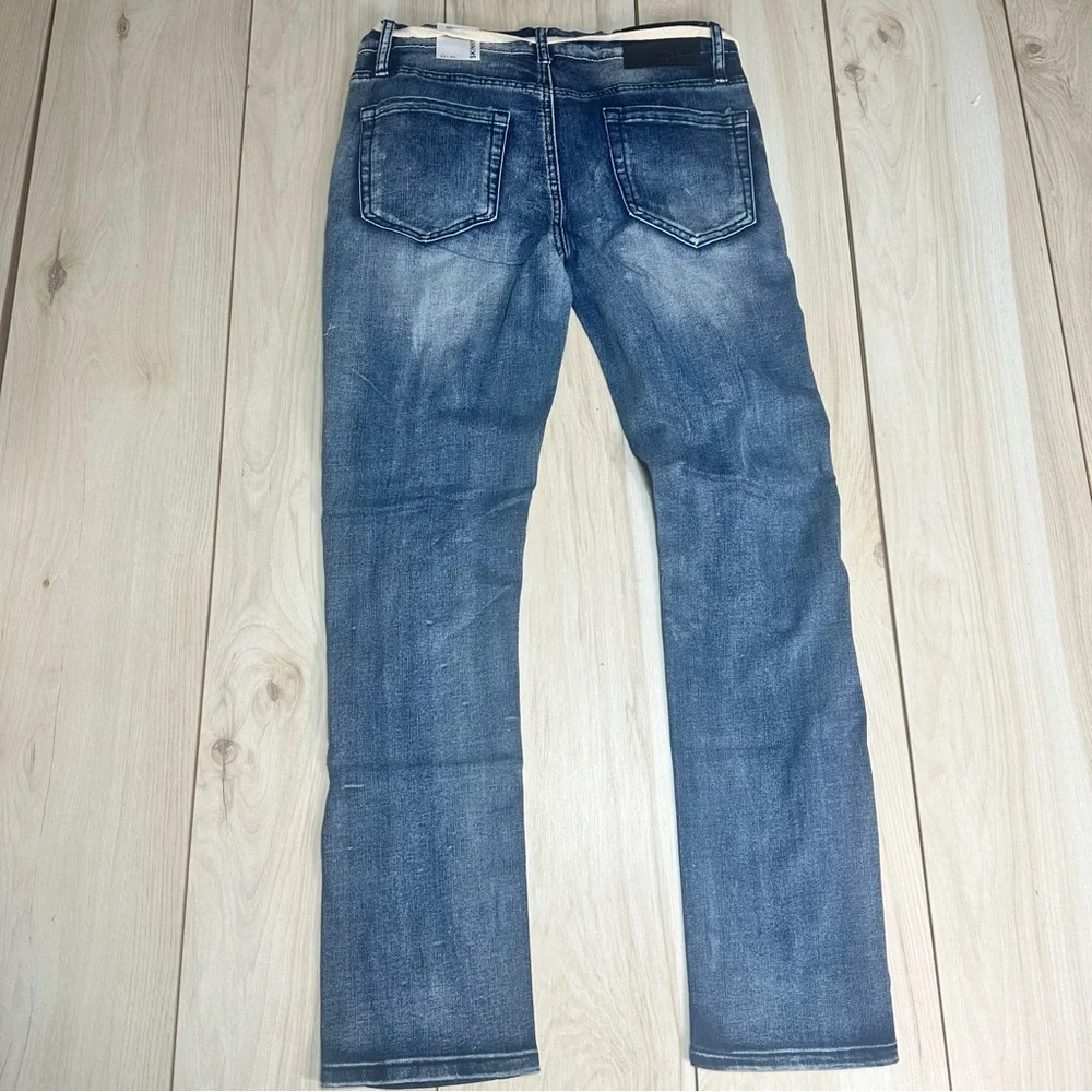 Rue21 Premium Supreme Flex Skinny Jeans 30X32 Distressed Paint‎ Splatter New